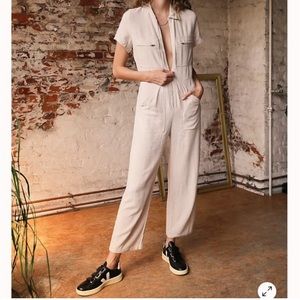 Rachel Pally Rococo Linen Jumpsuit, black. Fits more like an xs.